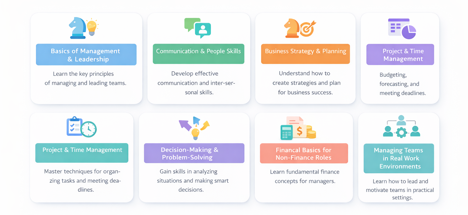 What Will You Learn in Online Management Courses